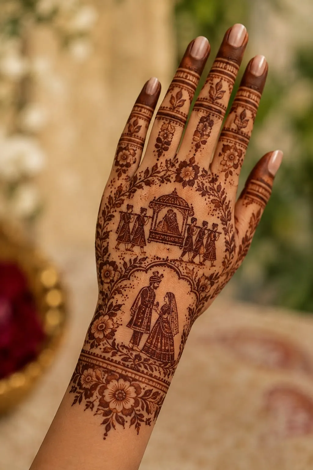 Designer and theme mehndi design